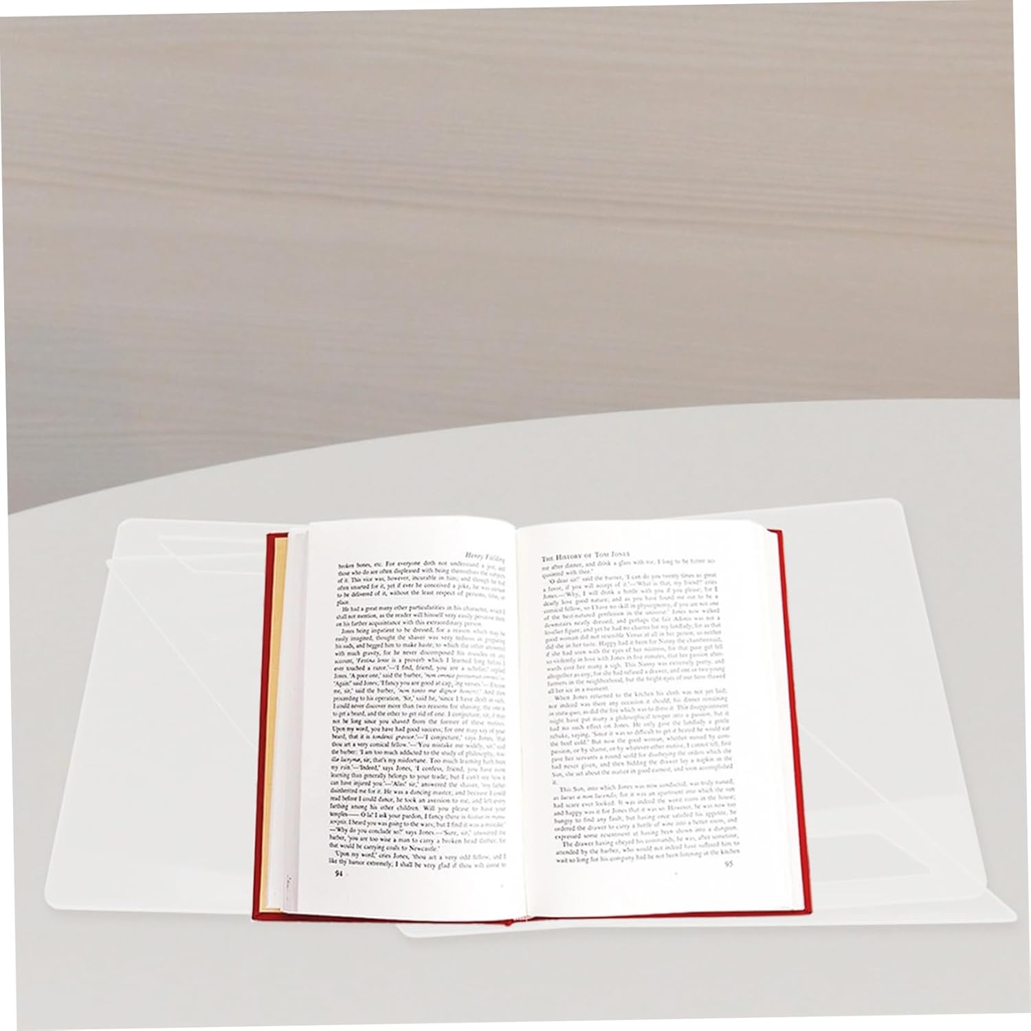 Adjustable Acrylic Cookbook Stand with Display Shelf