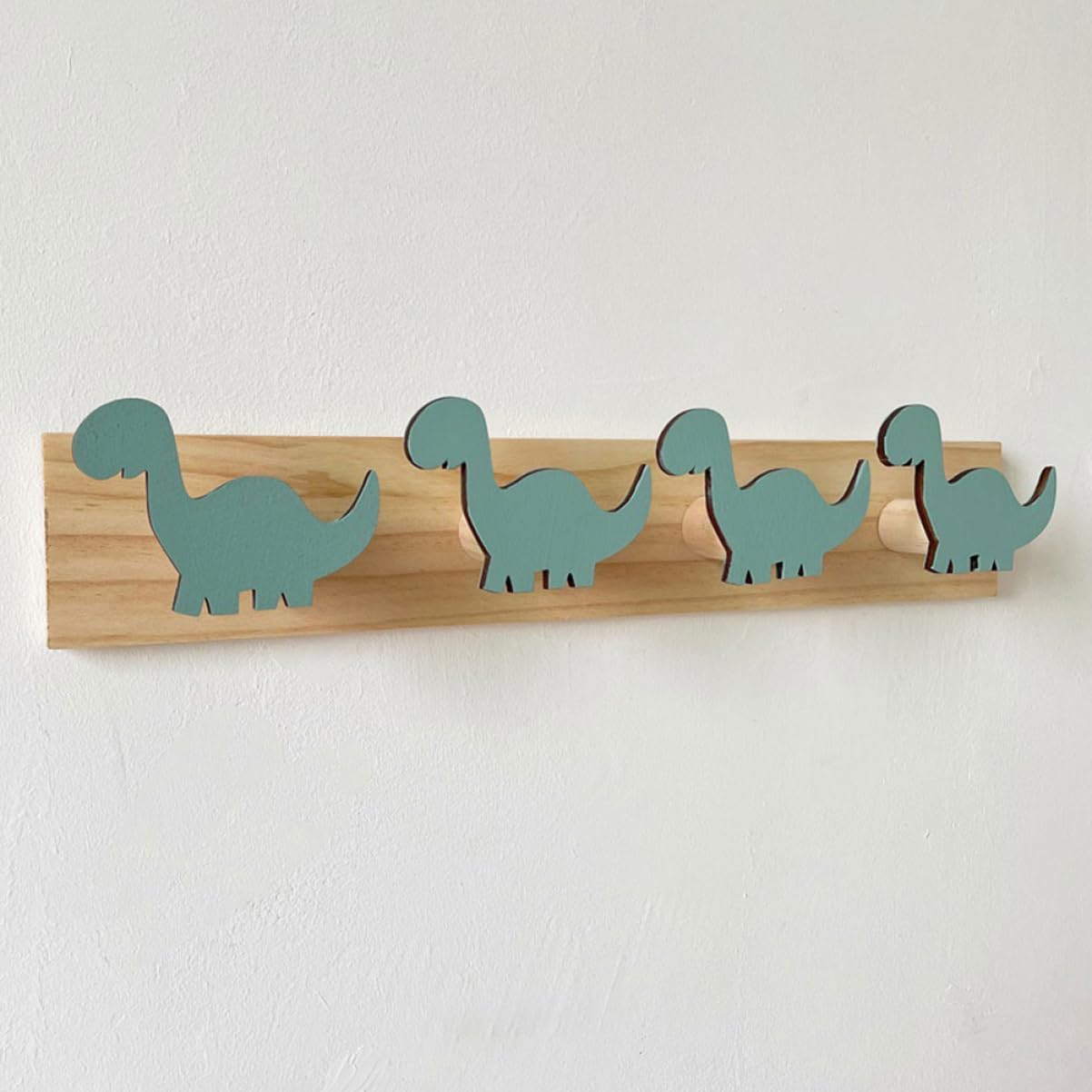2pcs Dinosaur Wall Hooks Wooden Coat Racks for Boys
