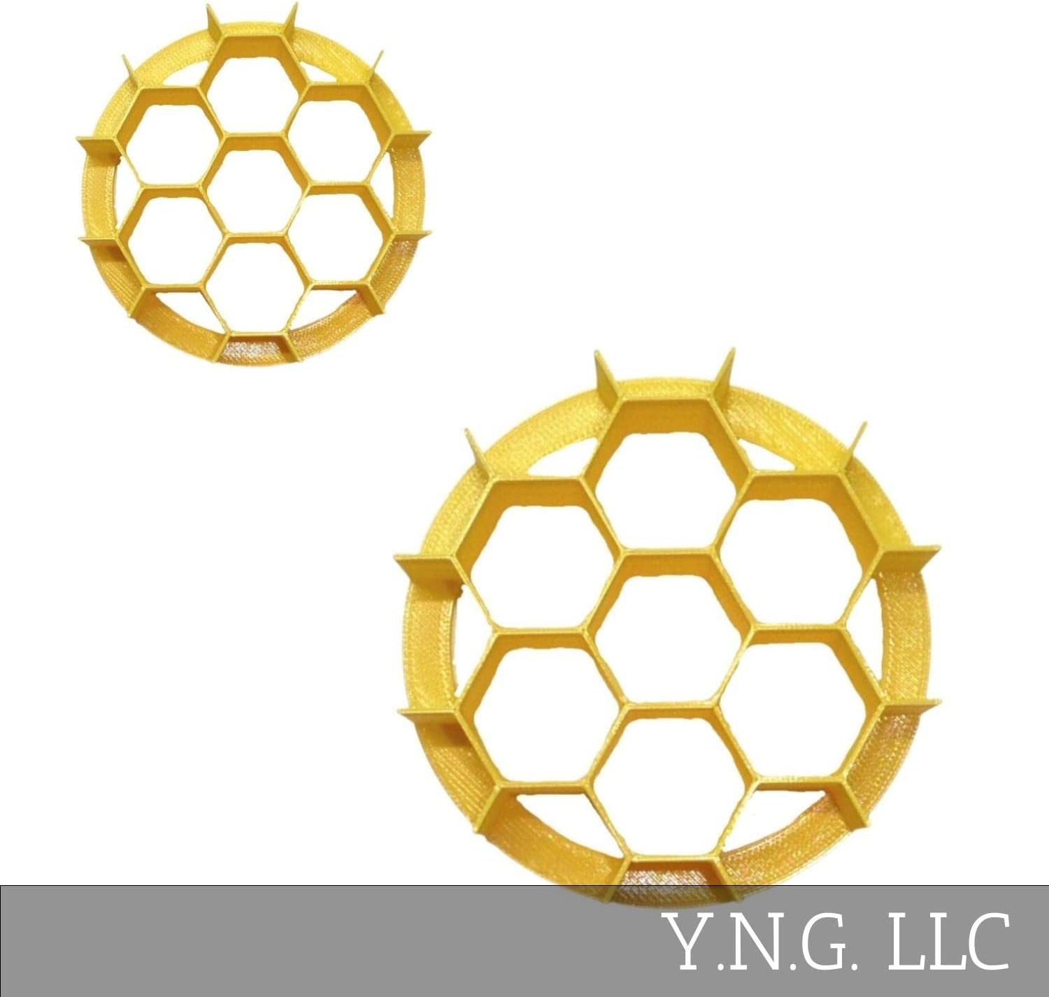 YNGLLC HONEYCOMB CONCHA COOKIE CUTTERS Set of 2 Made in USA