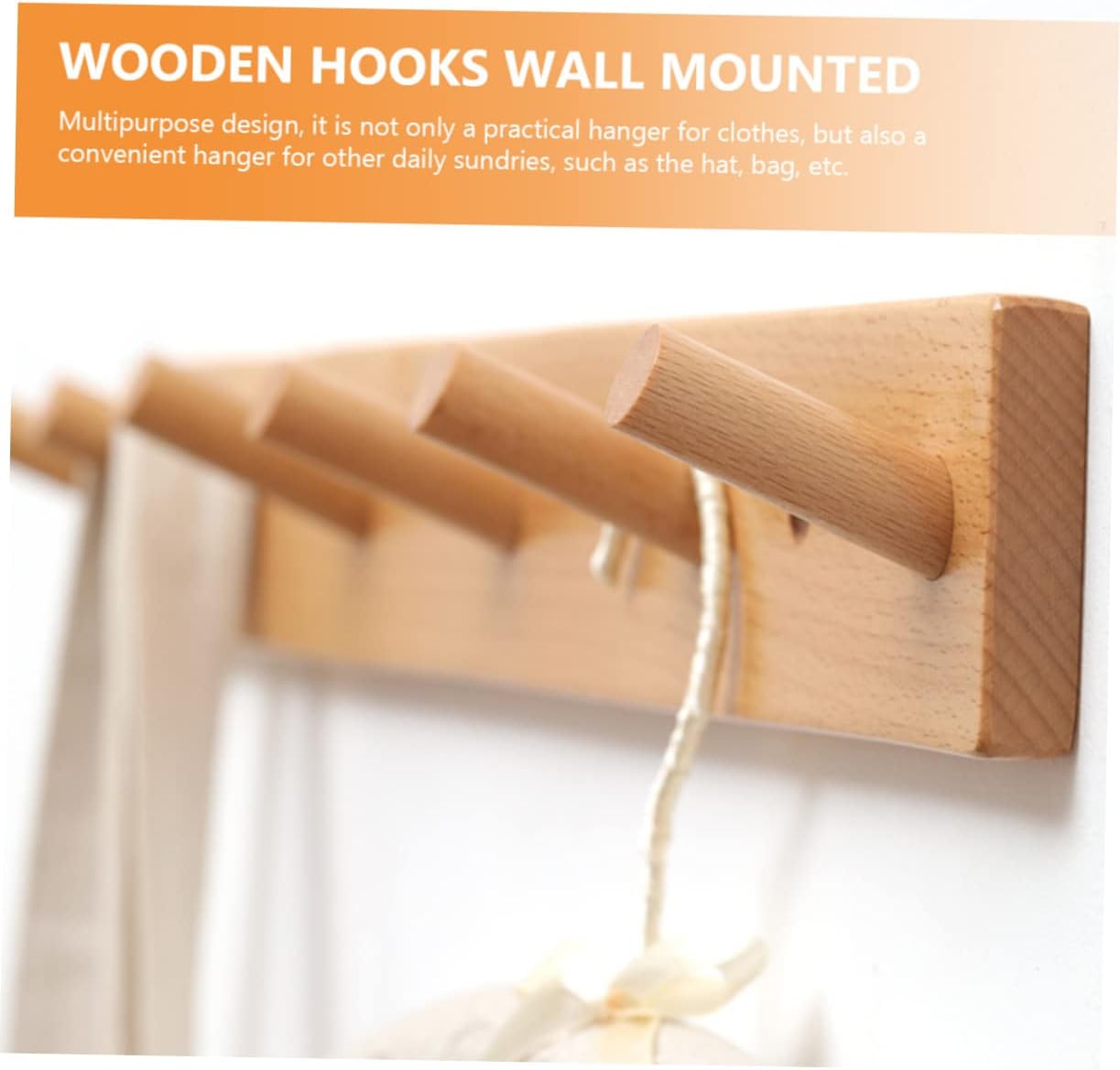 JECOMPRIS Creative Wooden Storage Rack for Entryway