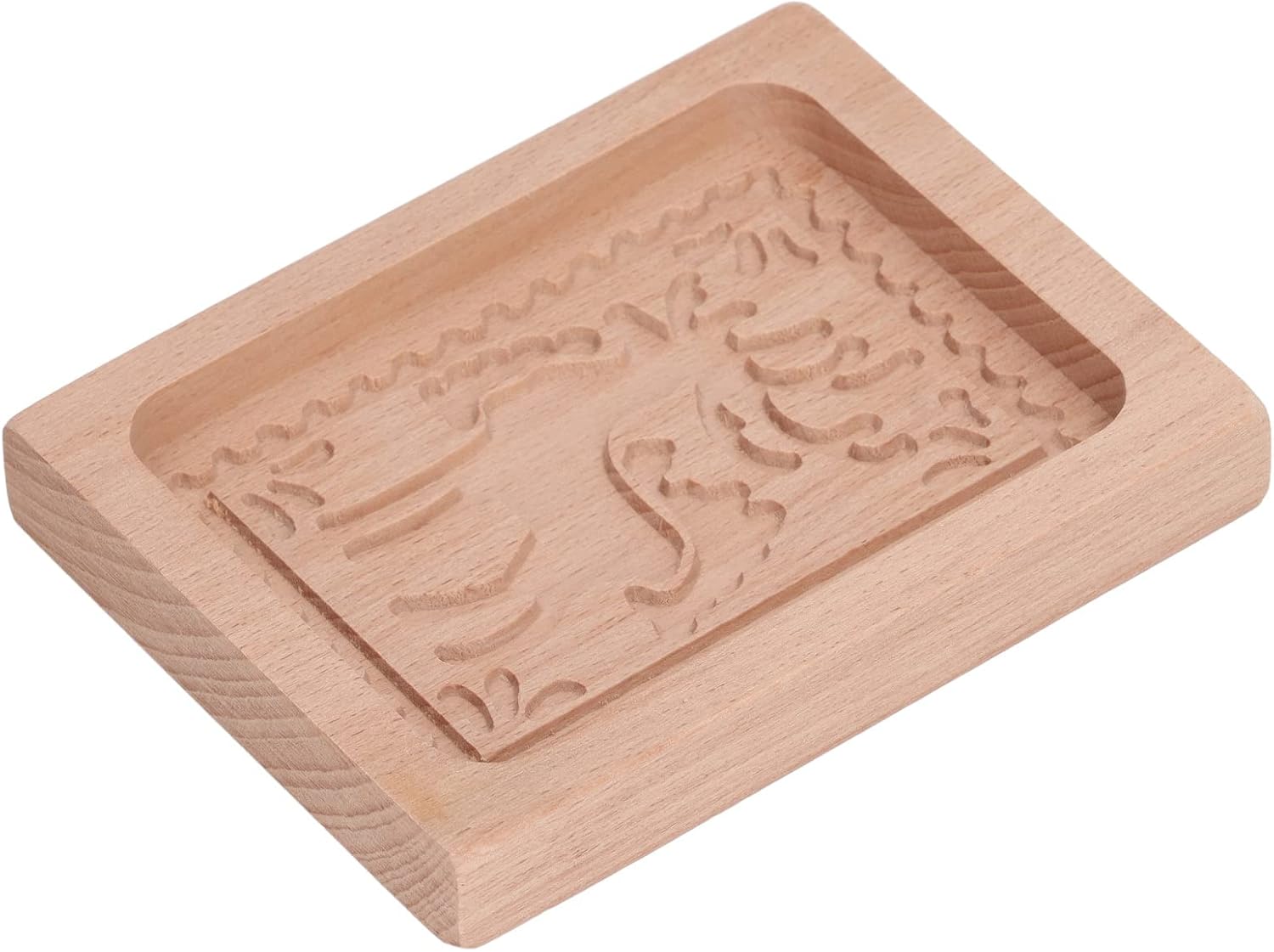 Fydun Carved Beech Wood Christmas Tree Cookie Cutter