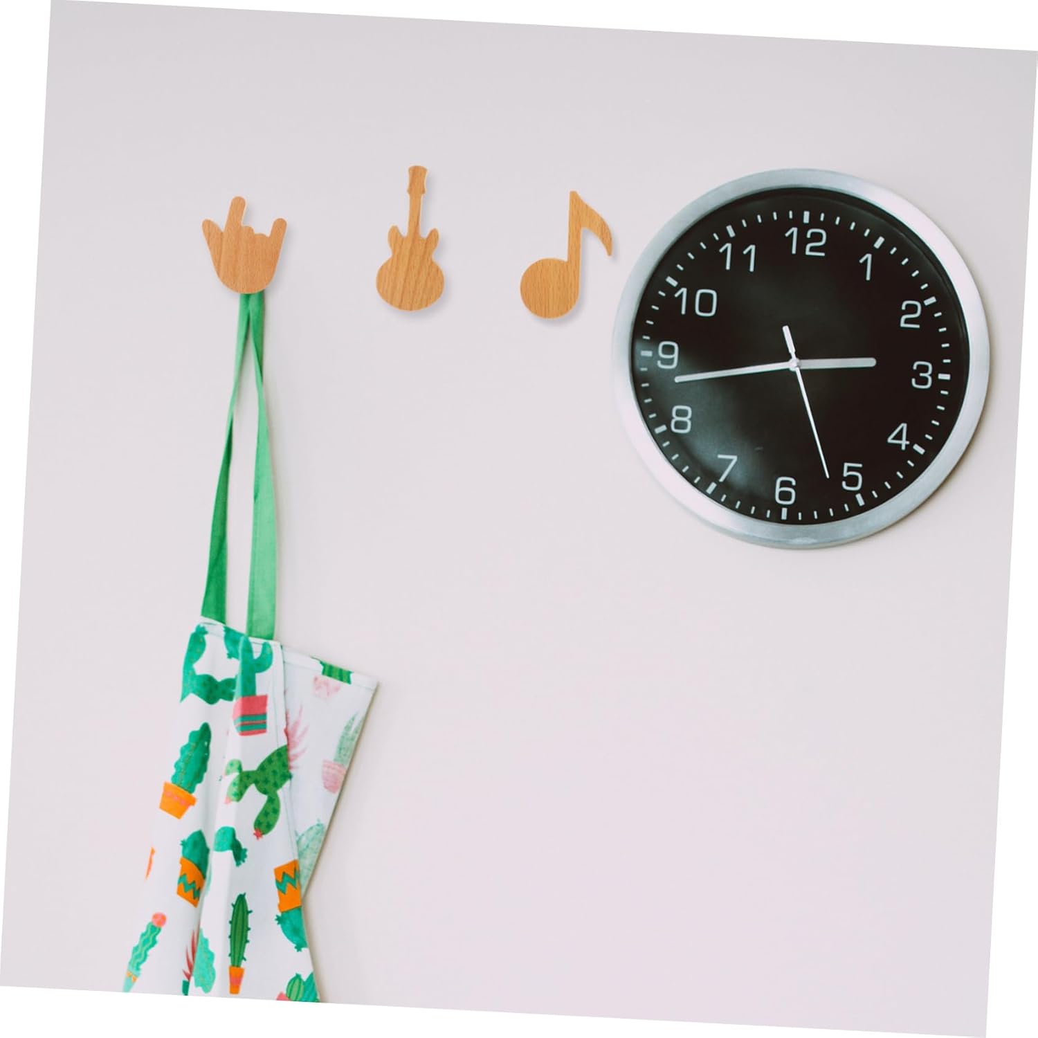 3Pcs Wall Mounted Wood Hooks for Hats Keys and Clothes