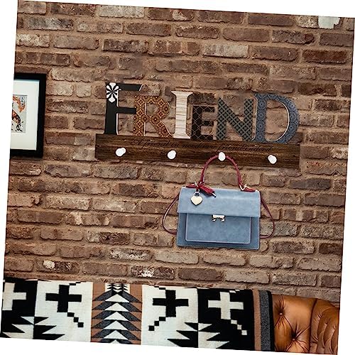 PRETYZOOM Wooden Wall Hook for Clothes and Hats
