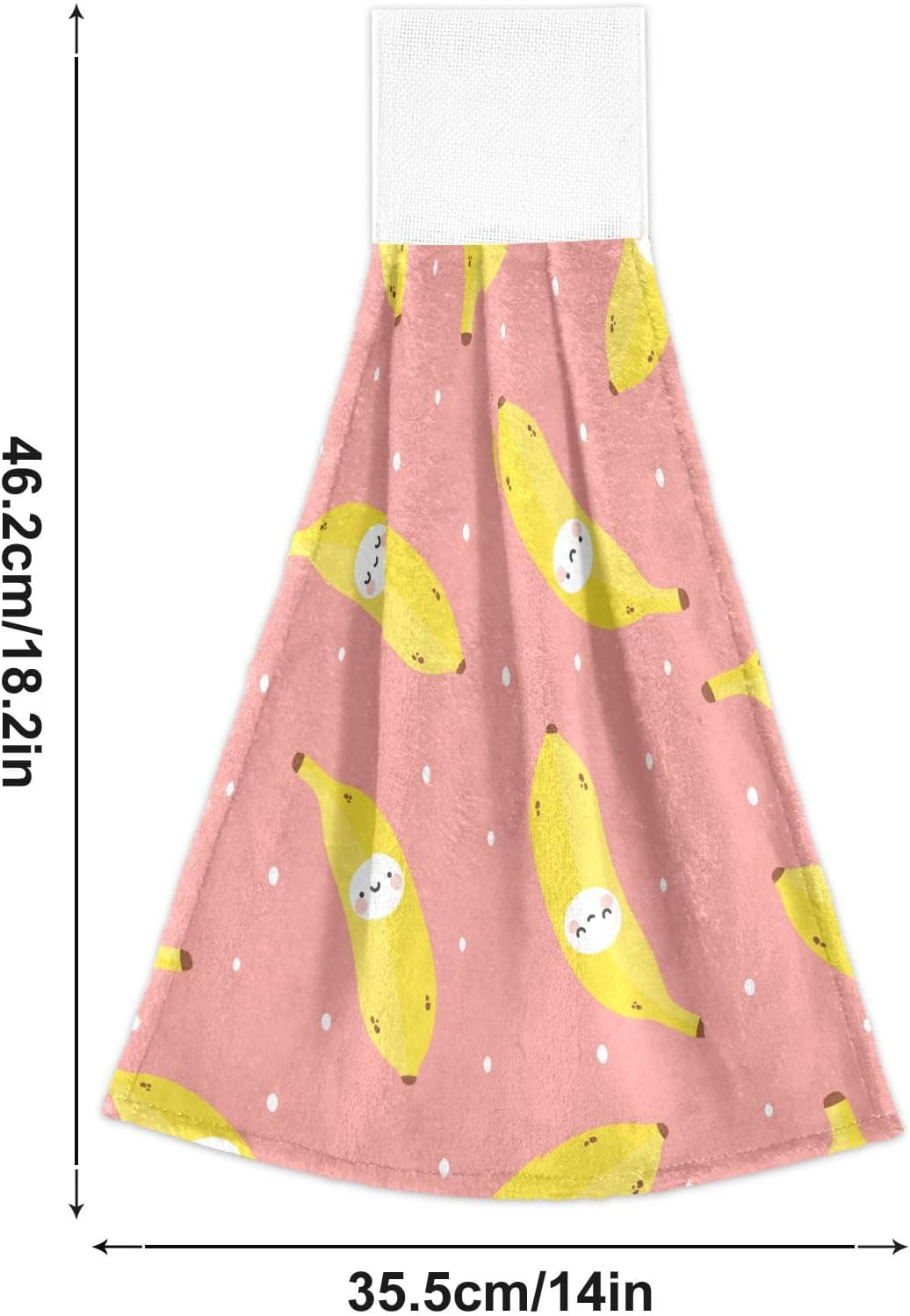 Cute Banana Pattern Kitchen Towels 2 Pieces