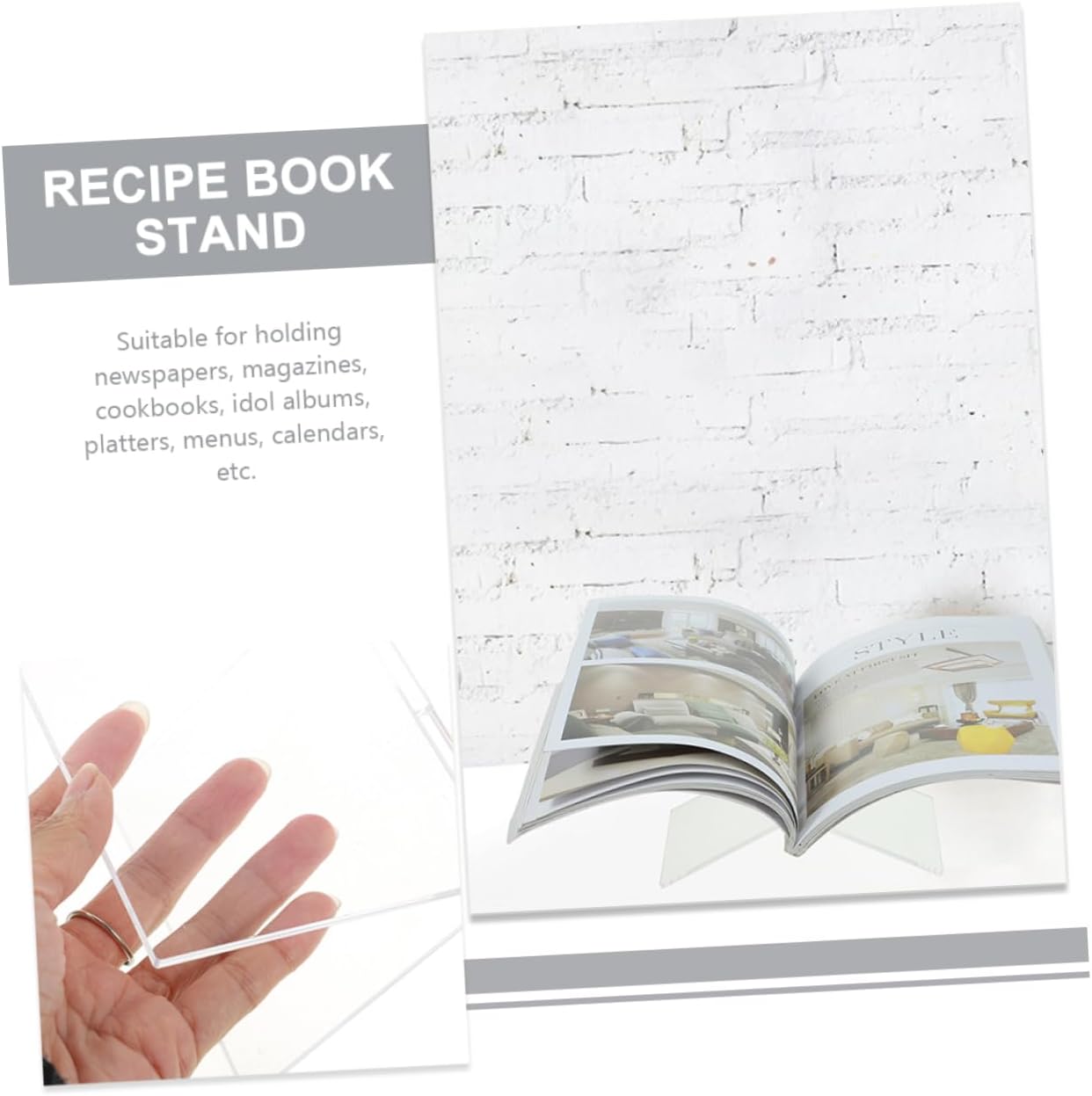GRIRIW 1 Set Kitchen Cookbook Stand Book Holder