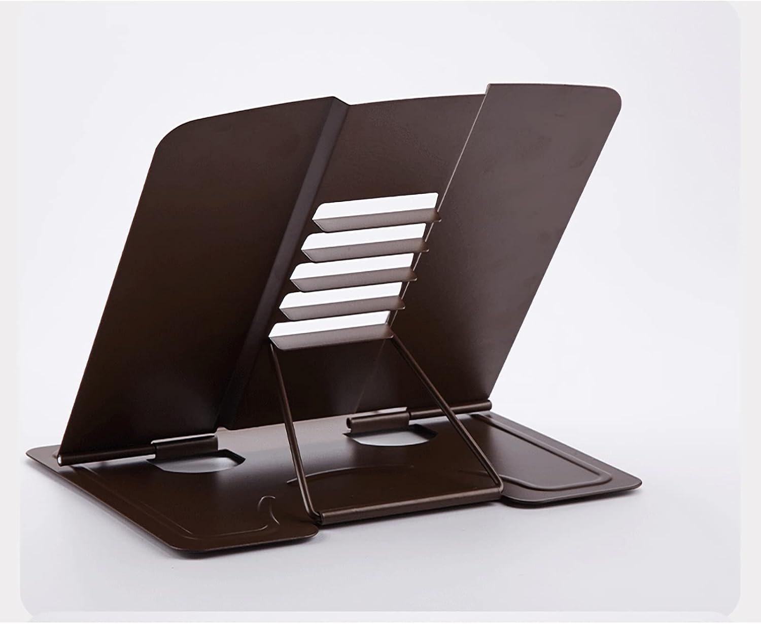 Adjustable Metal Book Stand for Cookbooks and Tablets