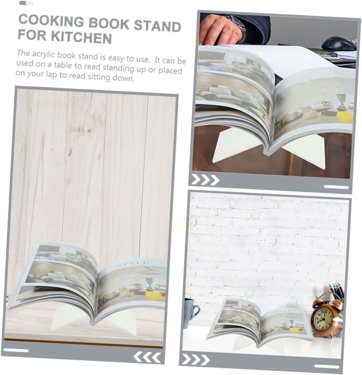 GRIRIW 1 Set Kitchen Cookbook Stand Book Holder