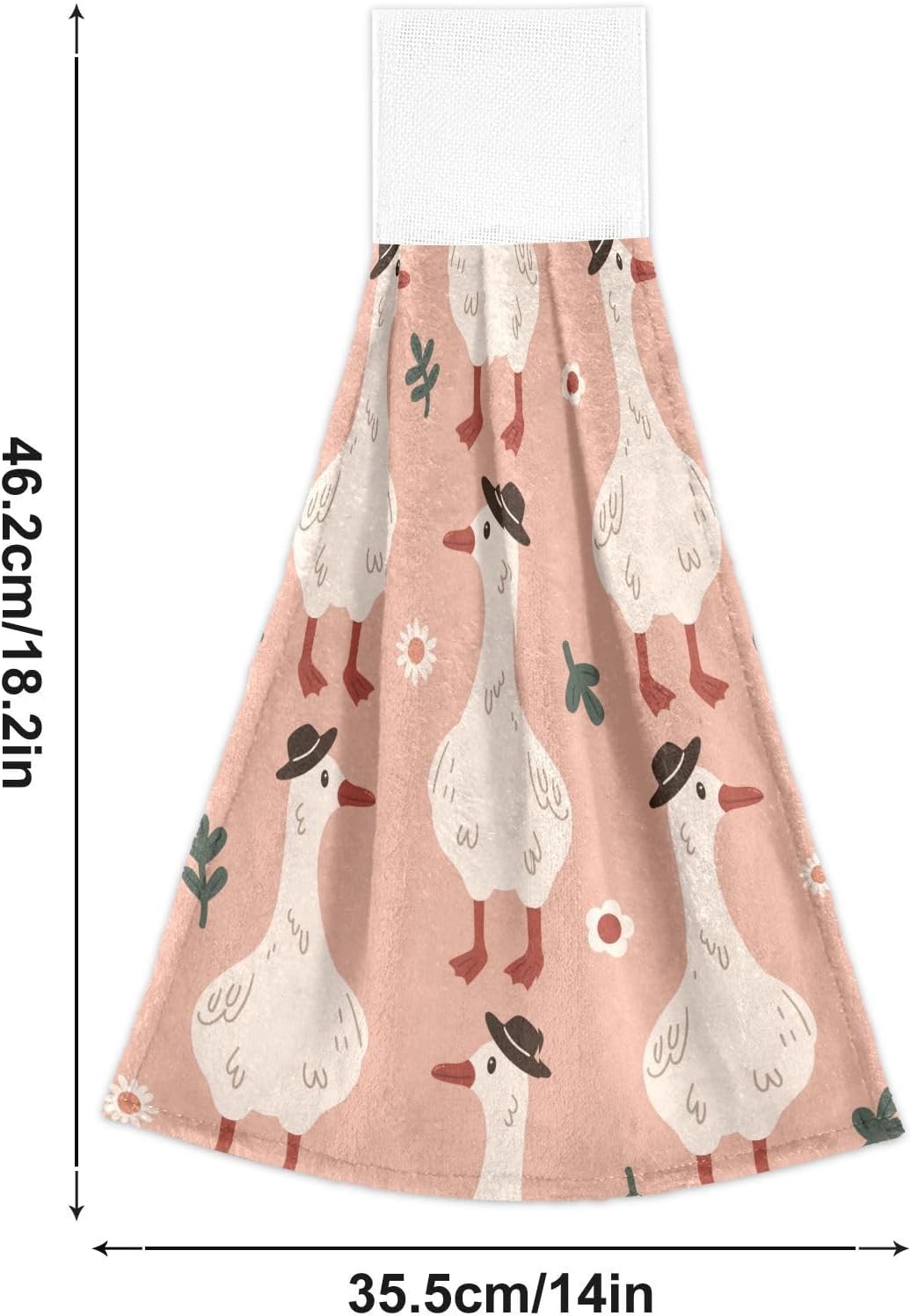 OTVEE Cute Goose Pattern Kitchen Towels 2 Pieces