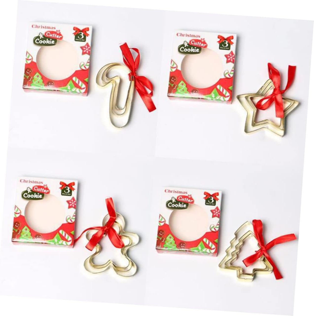 3Pcs Gold Plated Stainless Steel Cookie Cutters