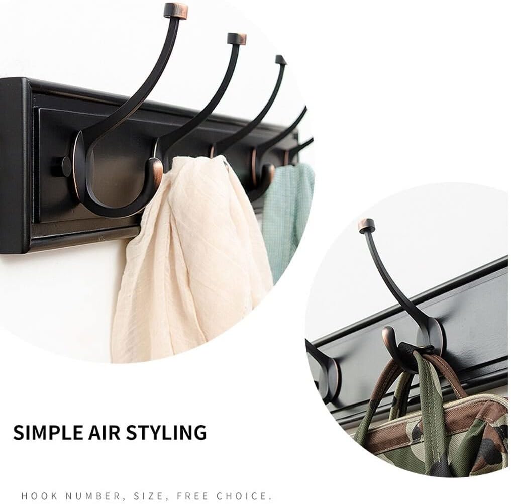 XUNTING Wall Mounted Coat Rack with 4 Hooks