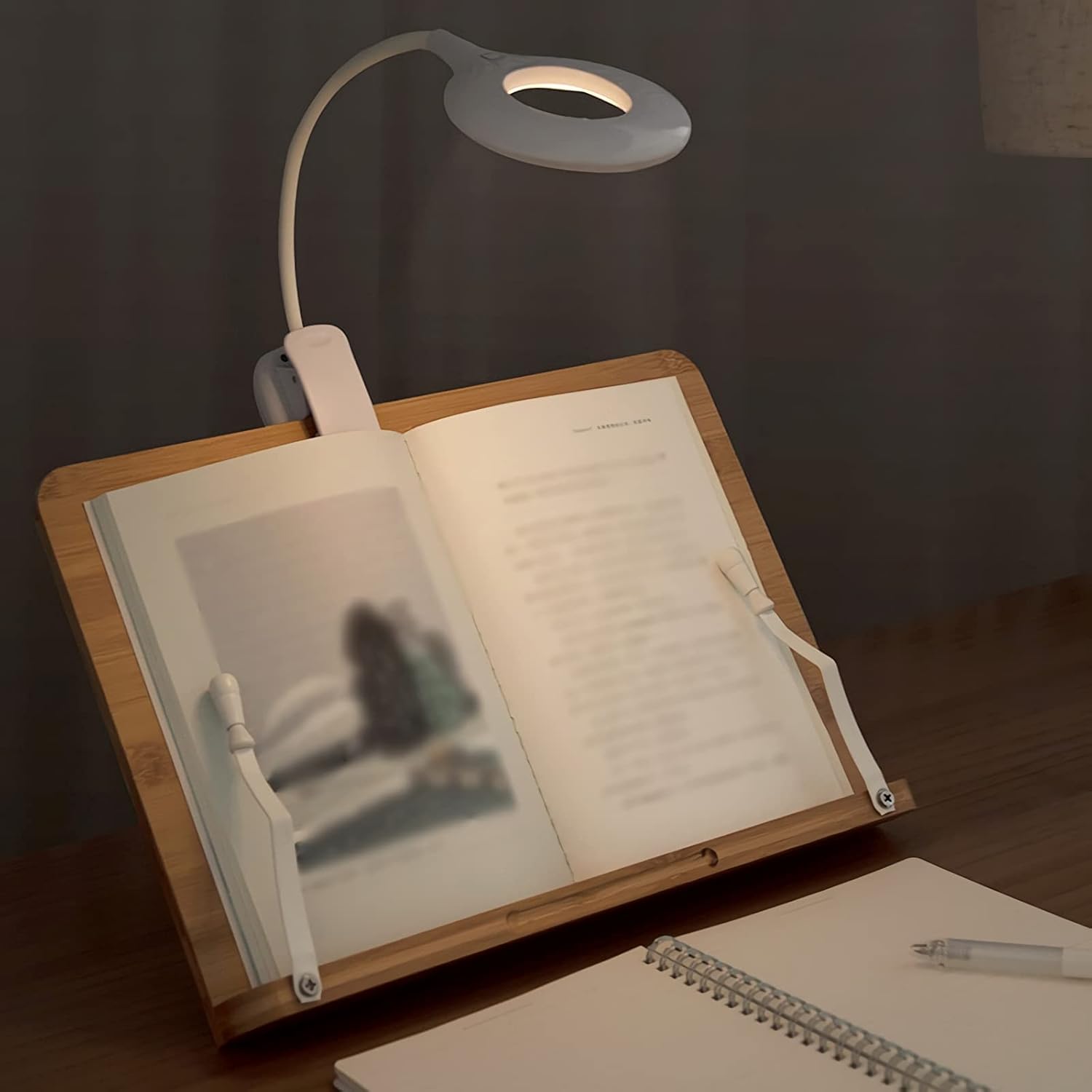 Folding USB Light Book Stand for Reading