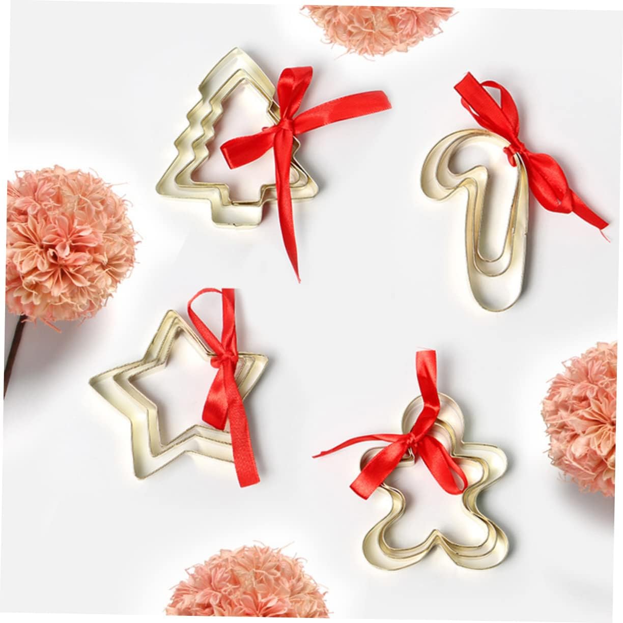 FELTECHELECTR Metal Cookie Cutters Non-Stick Baking Molds