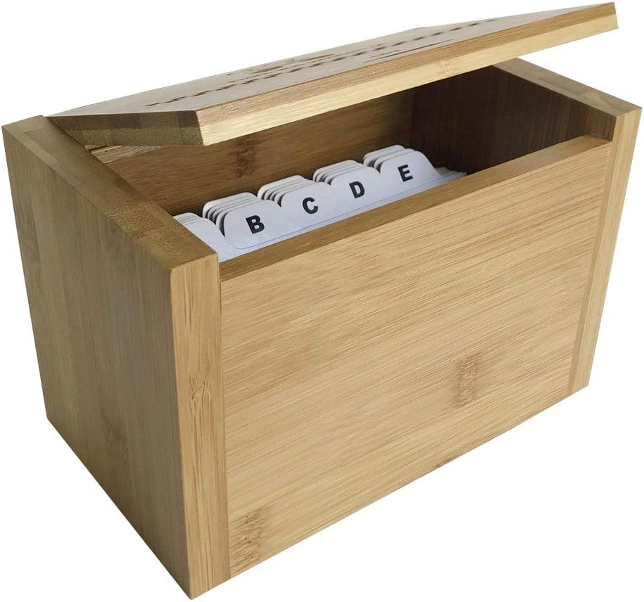 Personalized Engraved Recipe Box - Maple Wood 300 Card Capacity