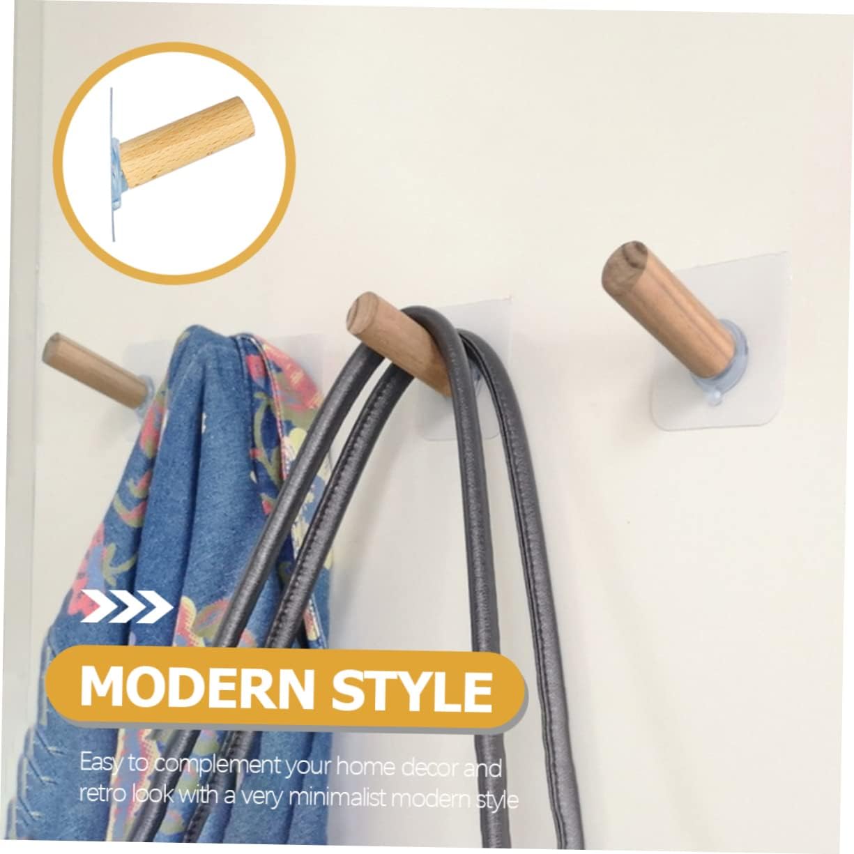 4Pcs Traceless Adhesive Wall Hooks for Hats and Coats