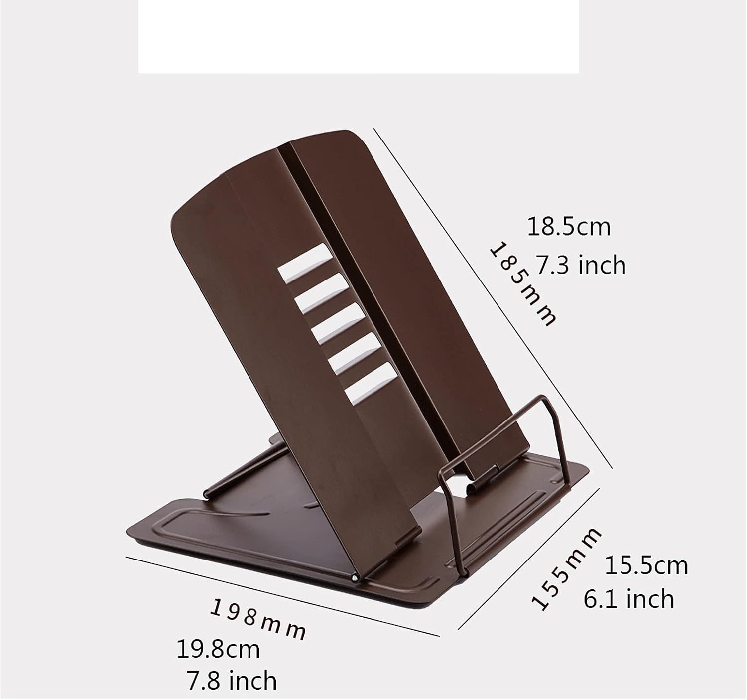 Adjustable Metal Book Stand for Cookbooks and Tablets