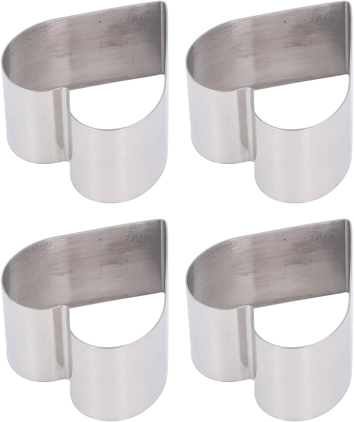 4Pcs Heart Shaped Cake Cutter Set with Lid and Rounded Edges