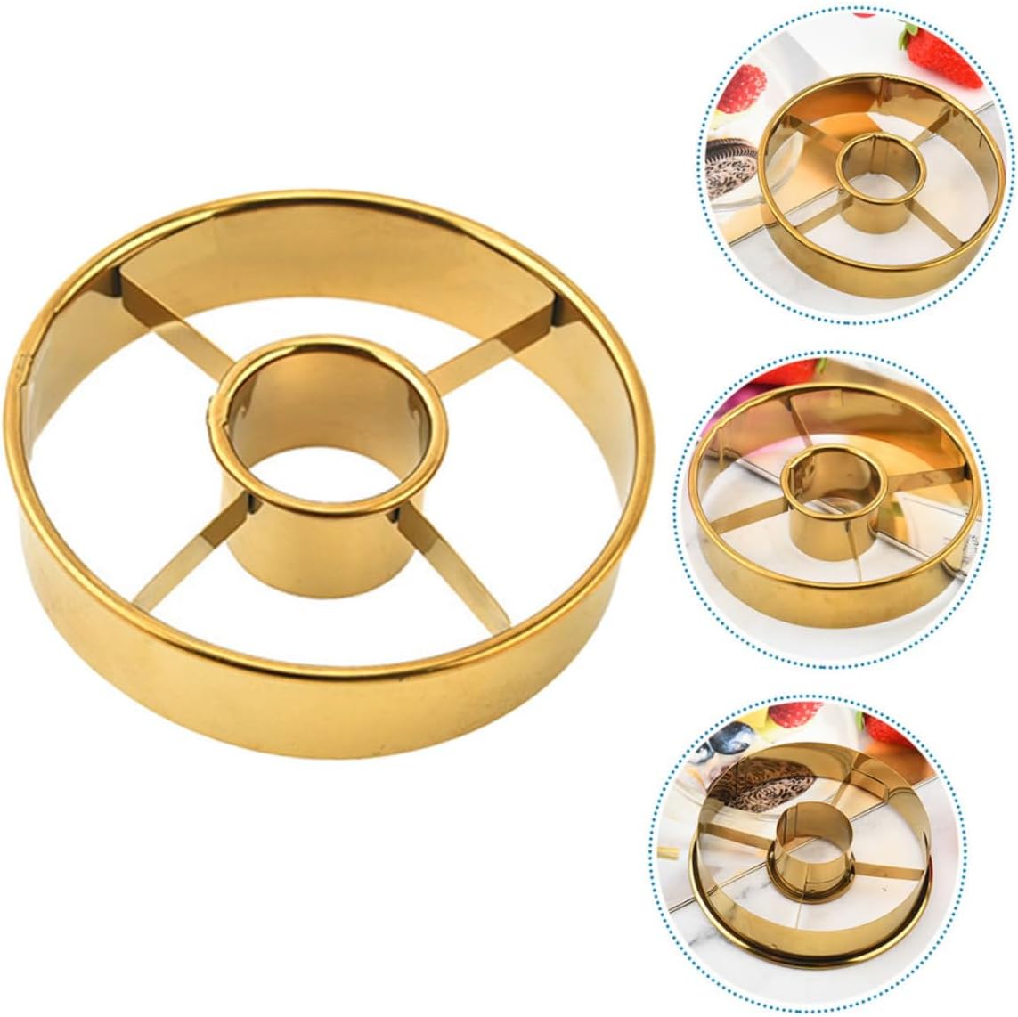 PRETYZOOM 3sets Donut Cookie Stencils