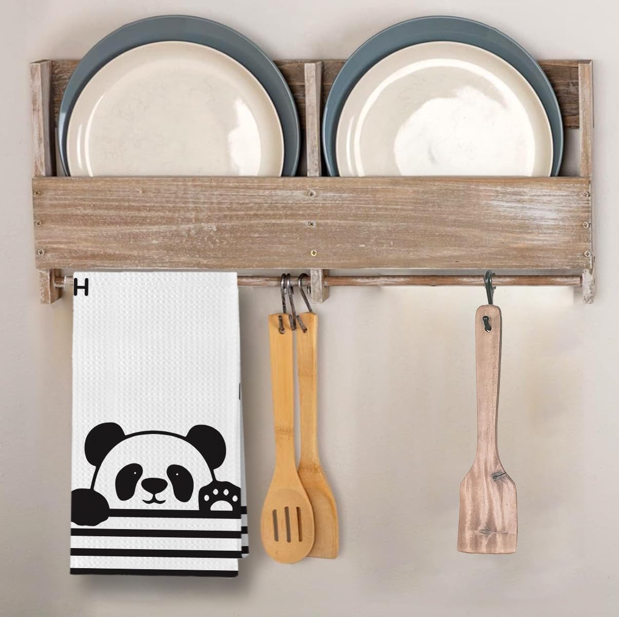 Cute Panda Waffle Kitchen Towels 16x24 Inch