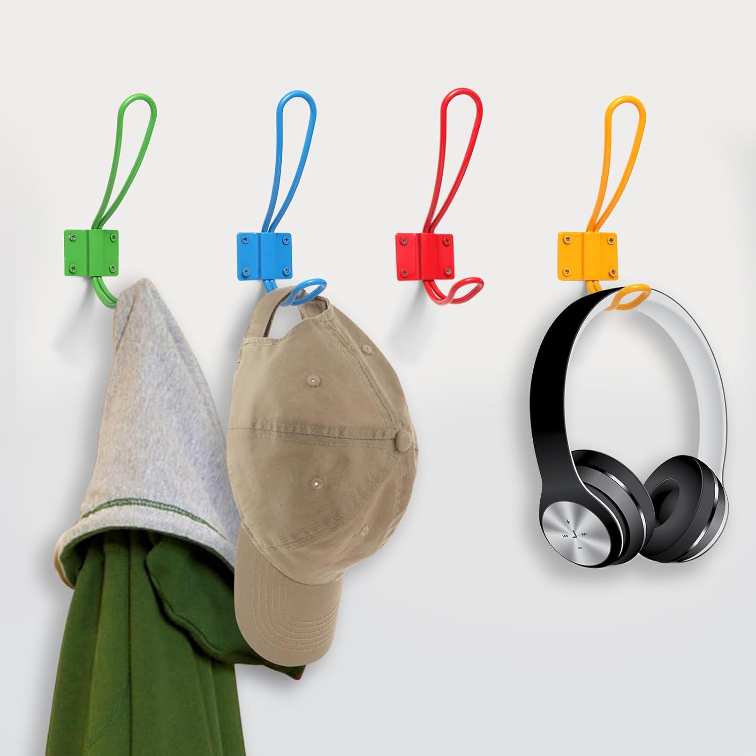 Kids Wall Hooks Set of 8 - Double Hooks for Kids