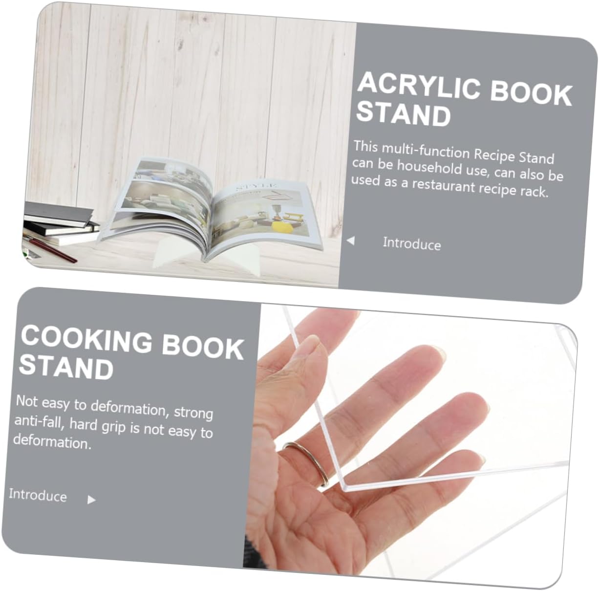 BIUDECO 1 Set Book Stand for Reading and Recipe Use