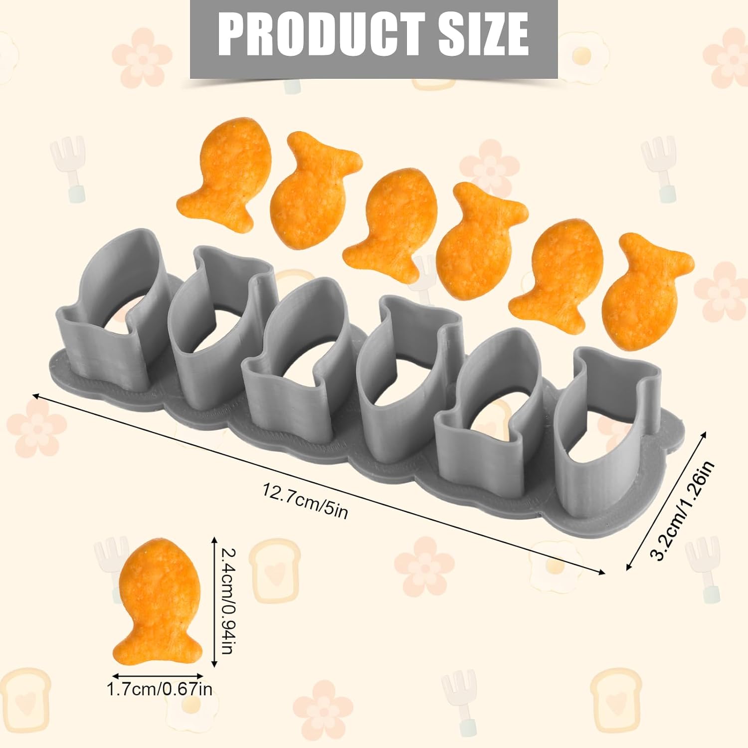 Mini Goldfish Cookie Cutter Set 6 Fishes