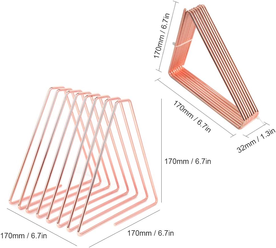 Gsycle Adjustable Bookends with Organizer Holder for Home Office Rose Gold