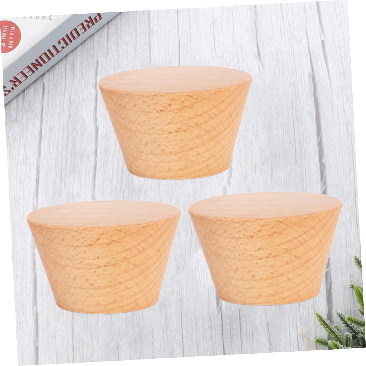 Wakauto 3pcs Beech Wall Hooks Multifunctional Rack