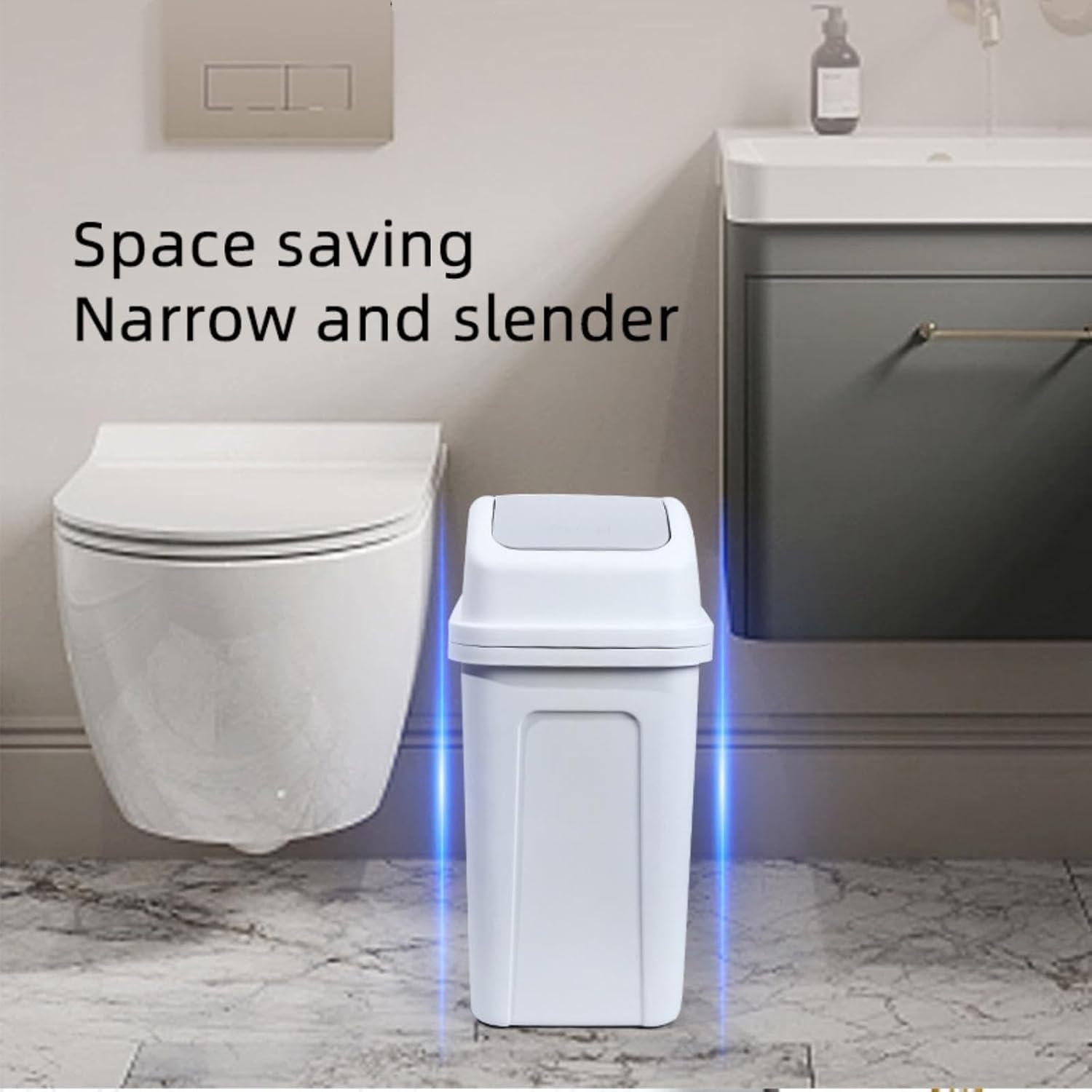 KELINFONG 55 Gallon Plastic Trash Can with Lid