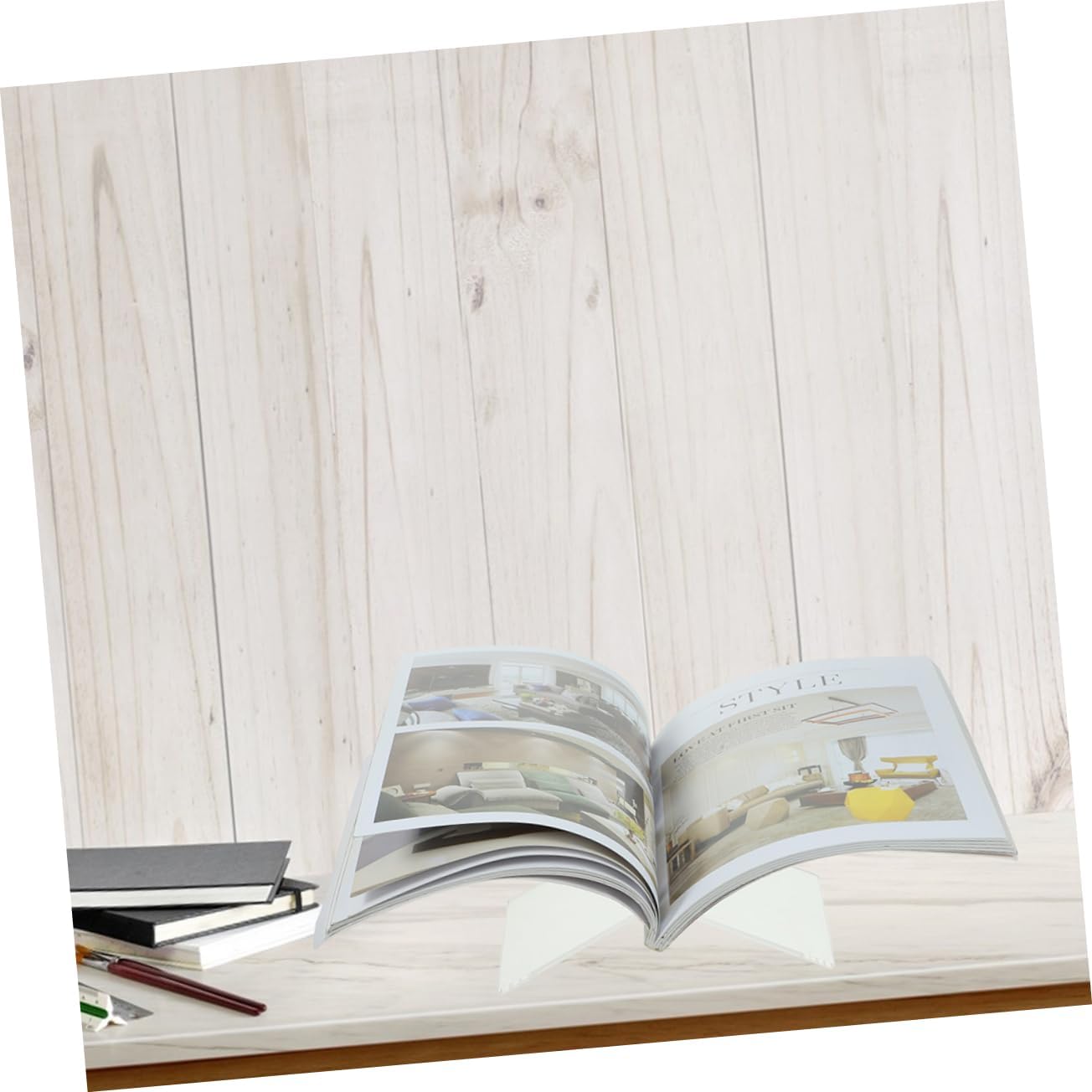 FUNOMOCYA Acrylic Cookbook Stand with Stable Base
