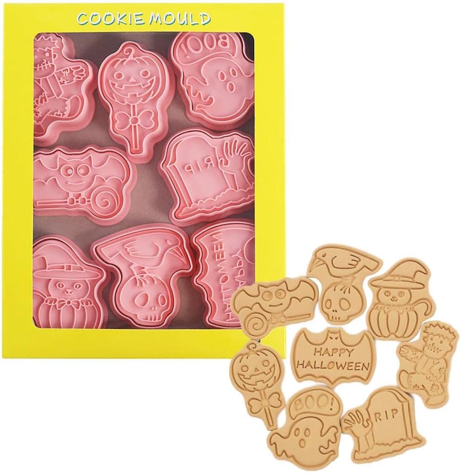 8Pcs 3D Cookie Cutters Set for Halloween Thanksgiving