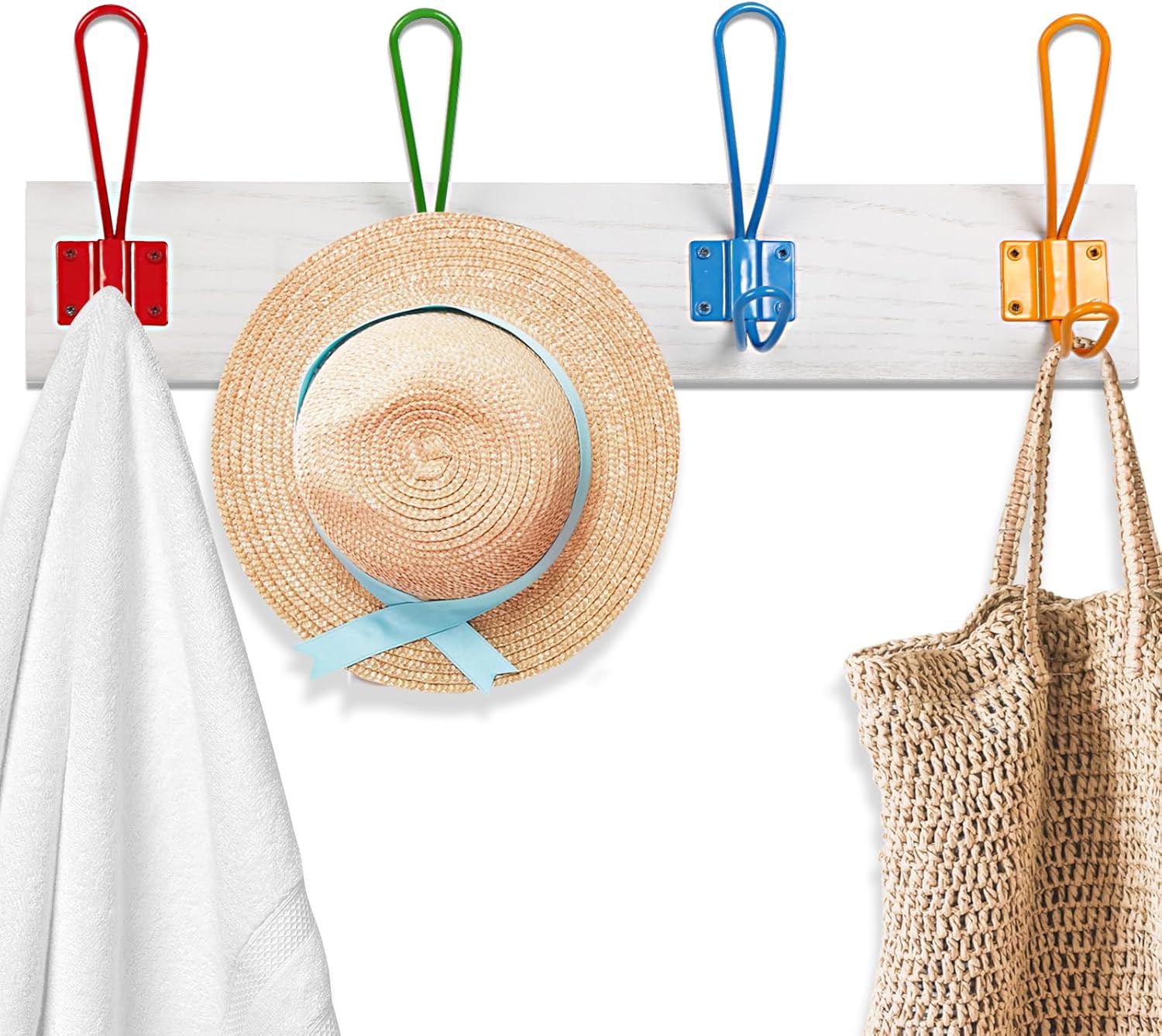 Kids Wall Hooks Set of 8 - Double Hooks for Kids