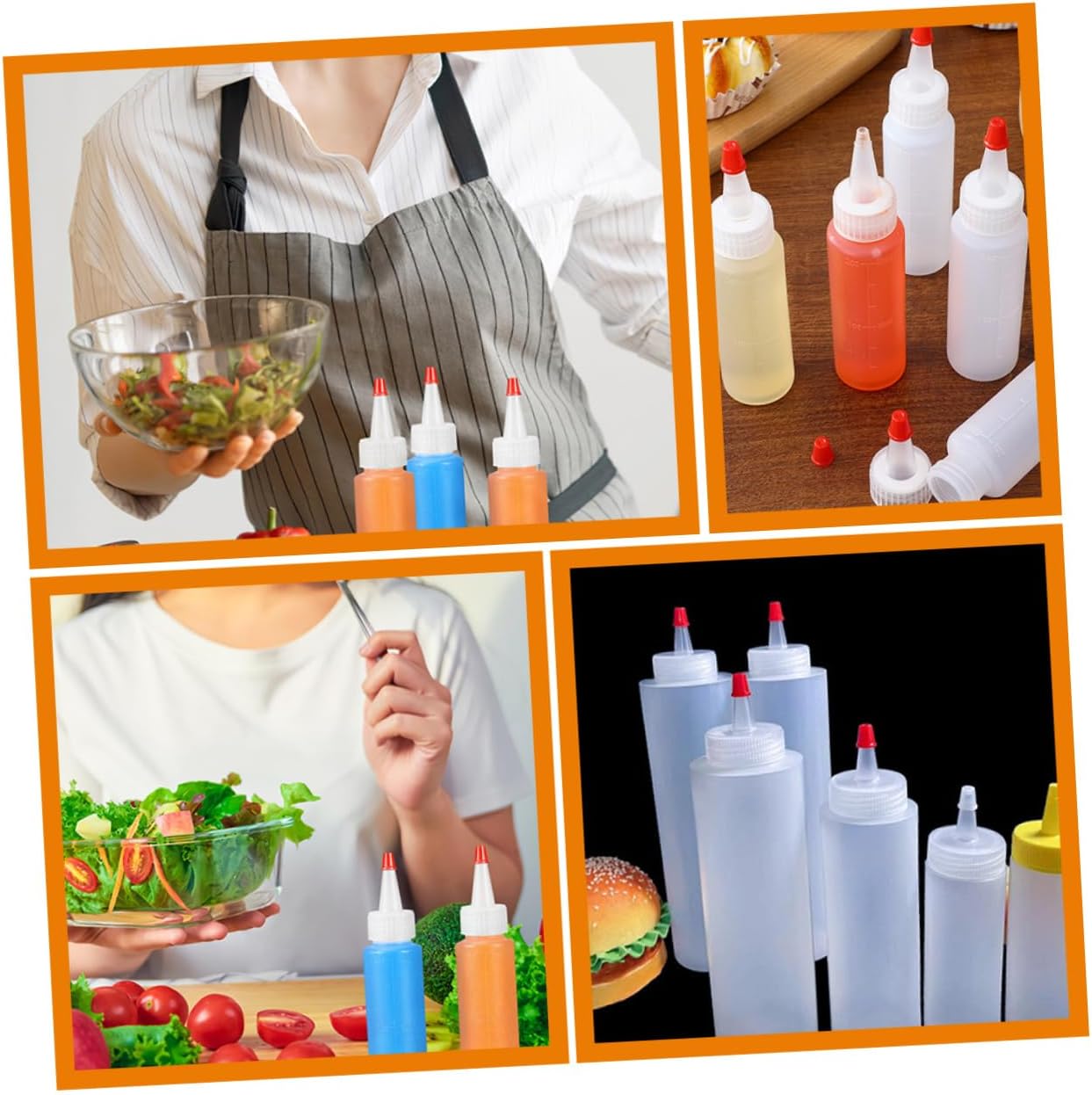 PRETYZOOM 2oz Tomato Sauce Squeeze Bottles