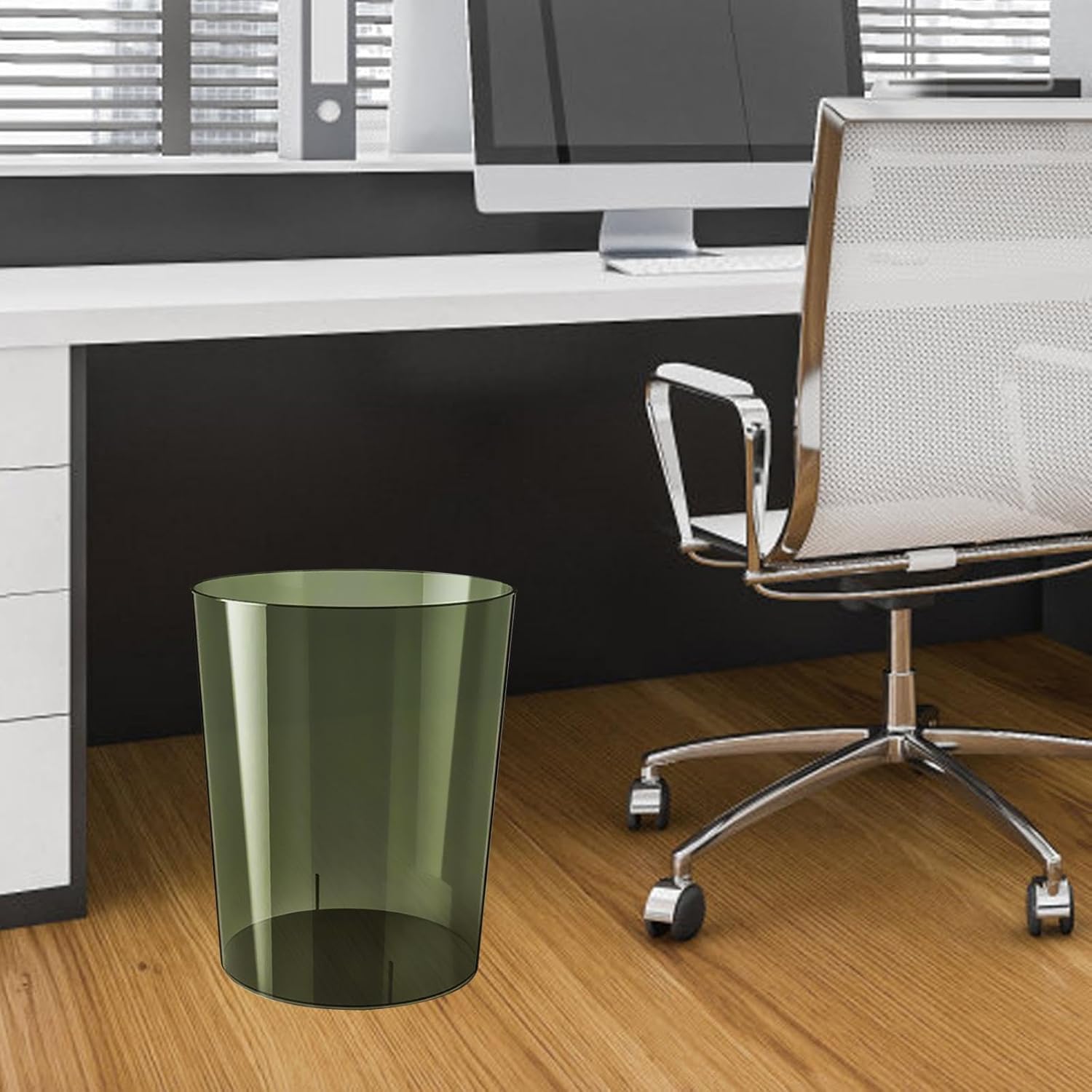 Clear Garbage Bin with Large Capacity for Home Office Bedroom