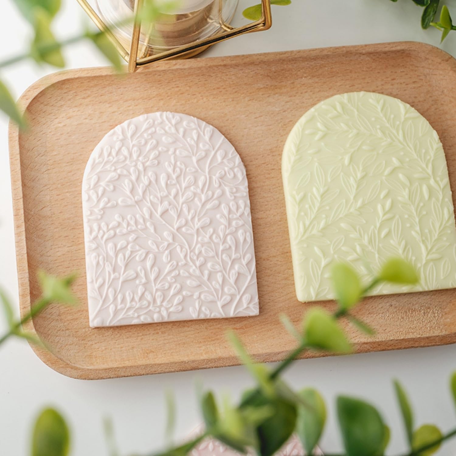 Woodland Texture Embosser Leaf Vine Cookie Stamp