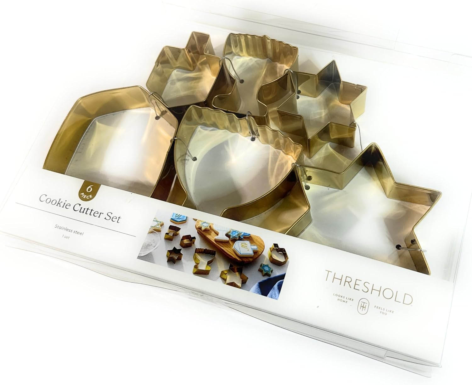 Hanukkah Cookie Cutter Set of 6 Stainless Steel
