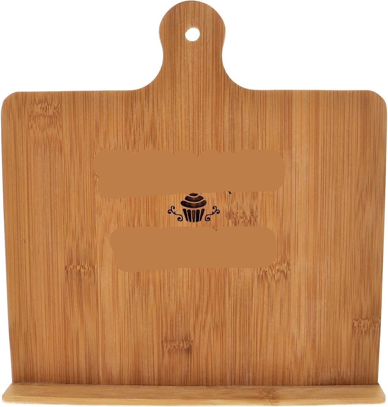 QUQUQ Foldable Cookbook Stand with Custom Engraving