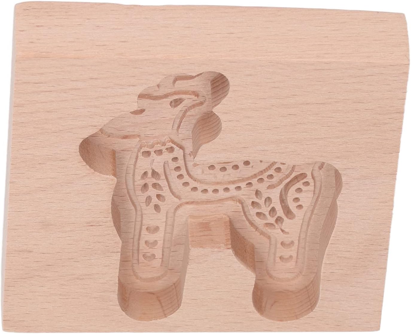 Acouto Carved Wooden Deer Cookie Cutter