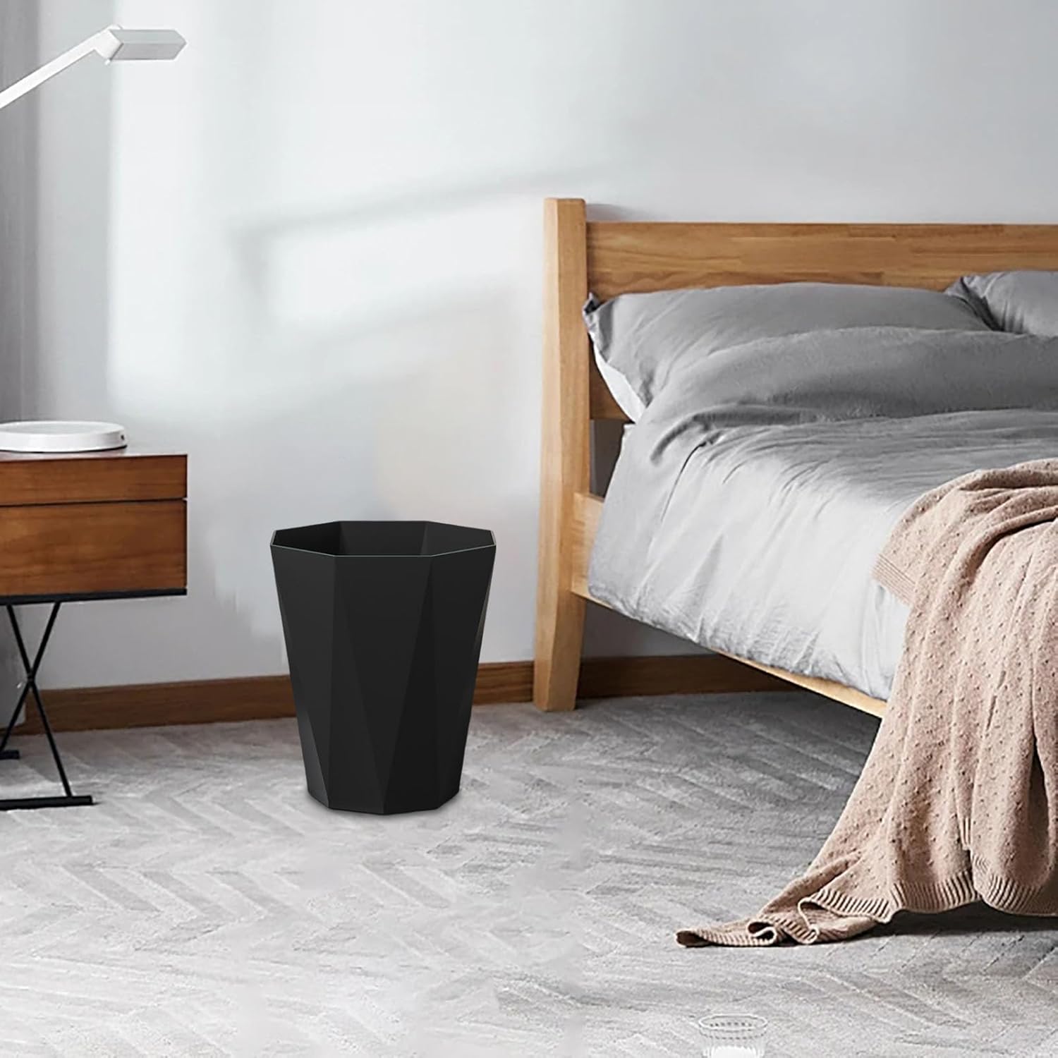 Small Trash Can for Bathrooms and Offices Black