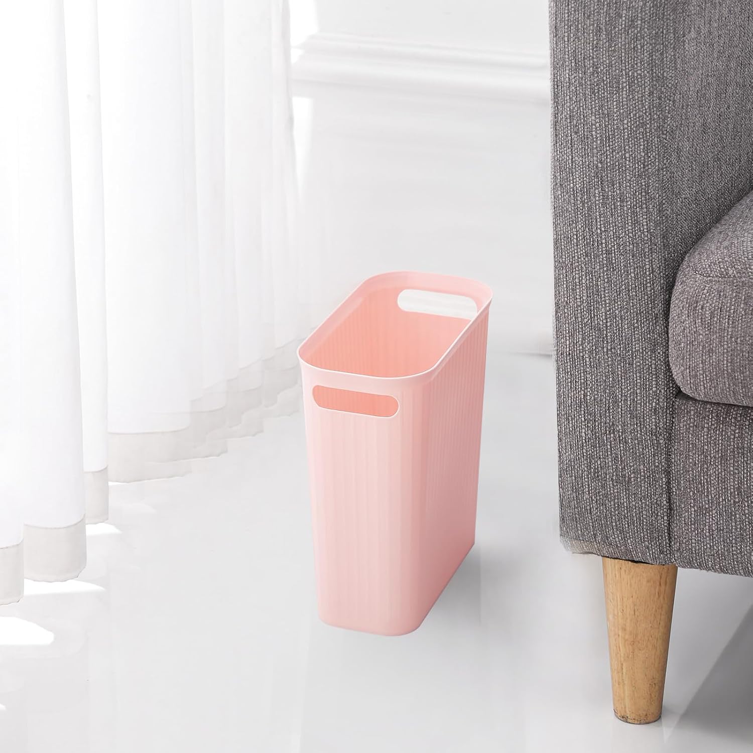 Rejomiik Small Trash Can 35 Gallon Slim Waste Basket