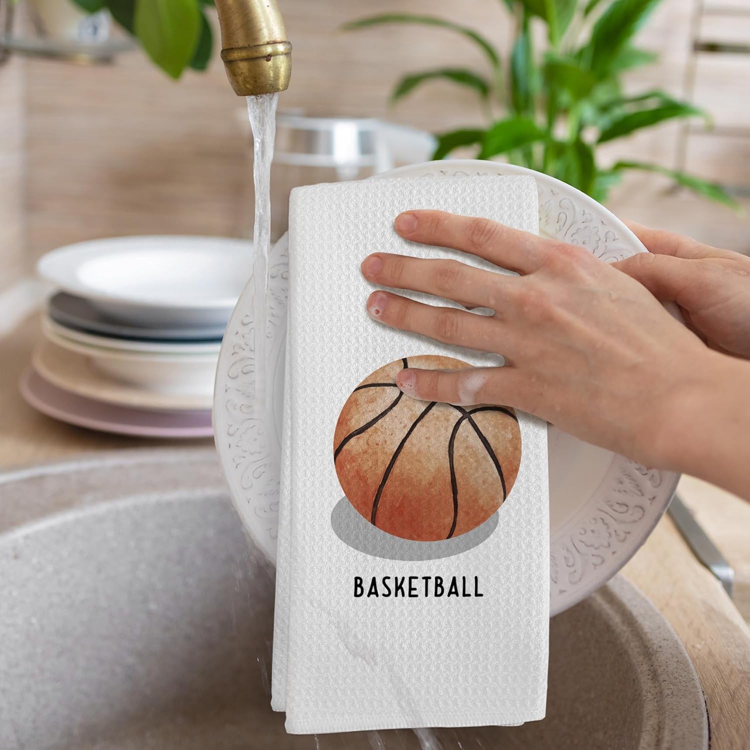 Boys Sports Towels Set of 4 - Basketball Soccer Baseball Football 16x24 Inch