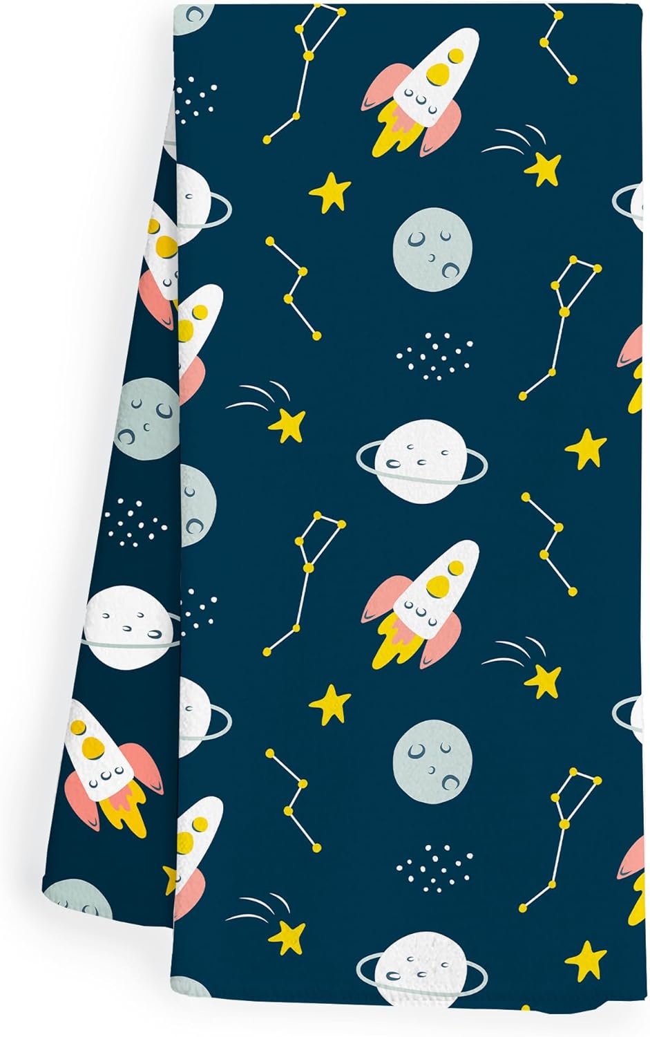 WFSM Outer Space Rocket Decorative Towels 16x24 Inches 1