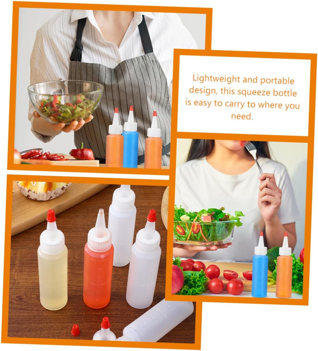 Zerodeko Mini Seasoning Bottles ABS Sauce Squeeze Bottles