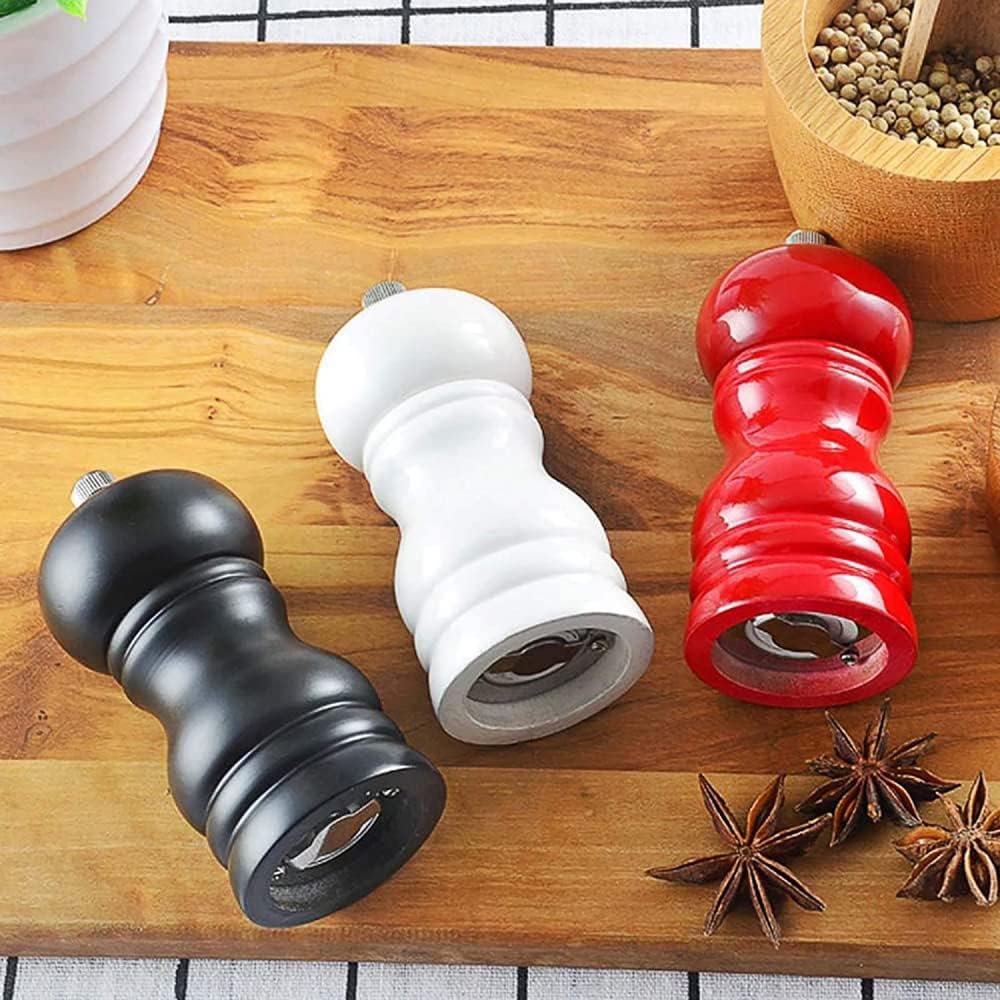 Wood Pepper Mill Set of 2 with Adjustable Coarseness