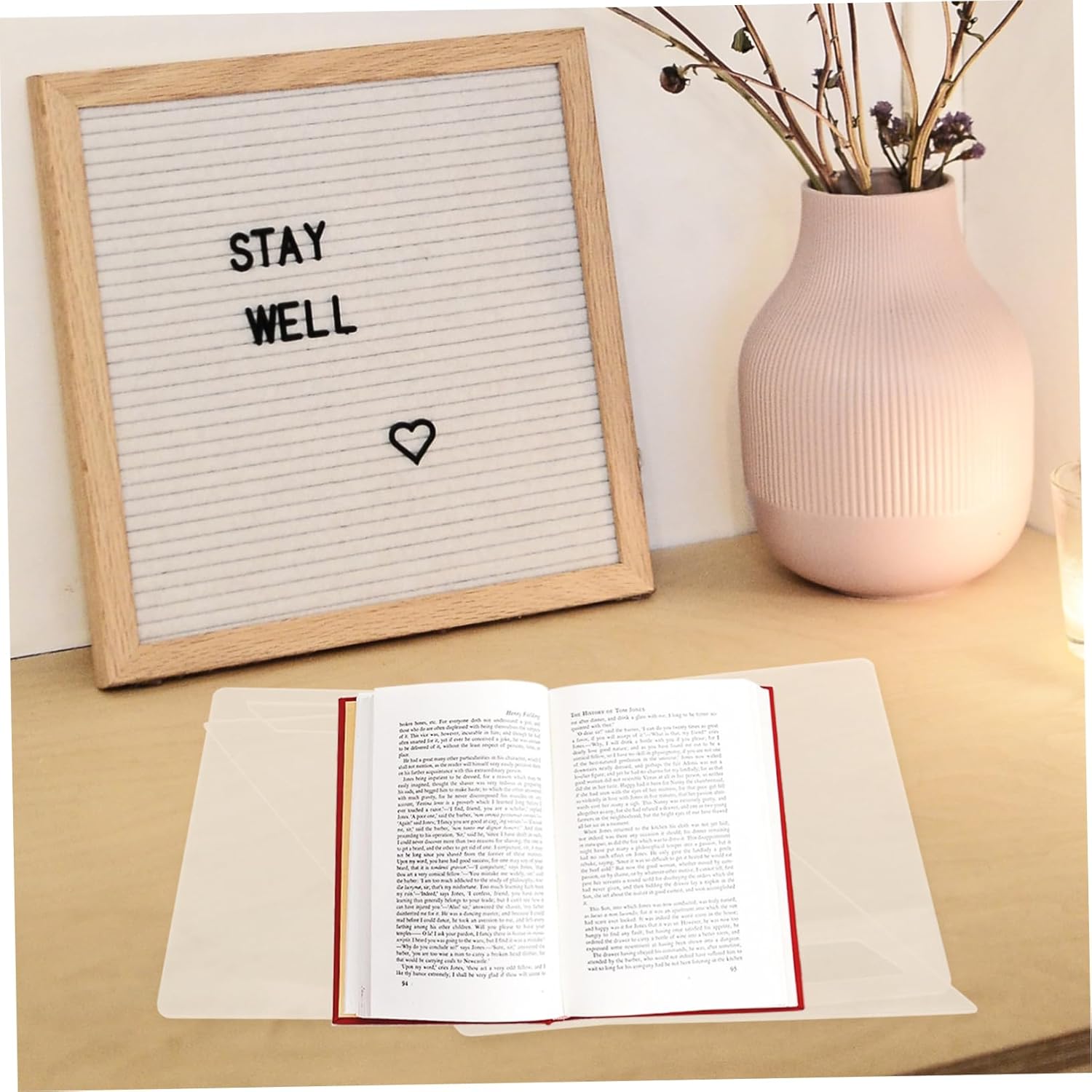 Adjustable Acrylic Cookbook Stand with Display Shelf