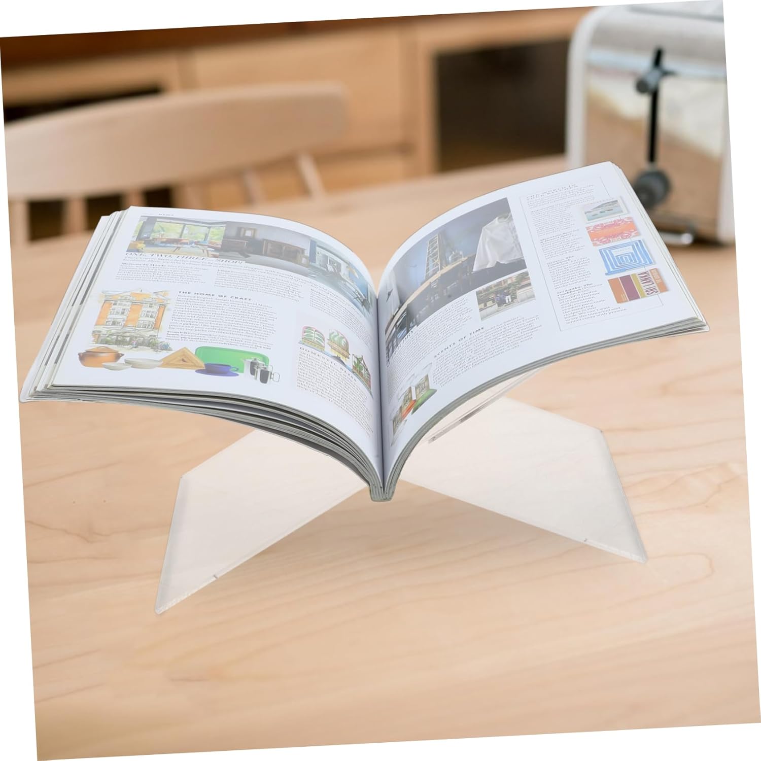 1 Set Acrylic Book Stand for Kitchen and Office