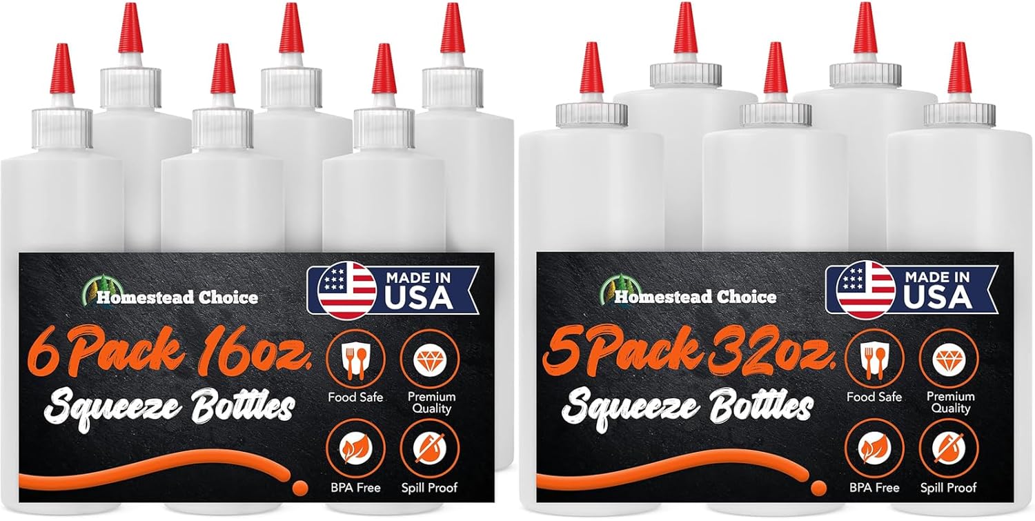Homestead Choice 7Pack Squeeze Bottles for Sauces