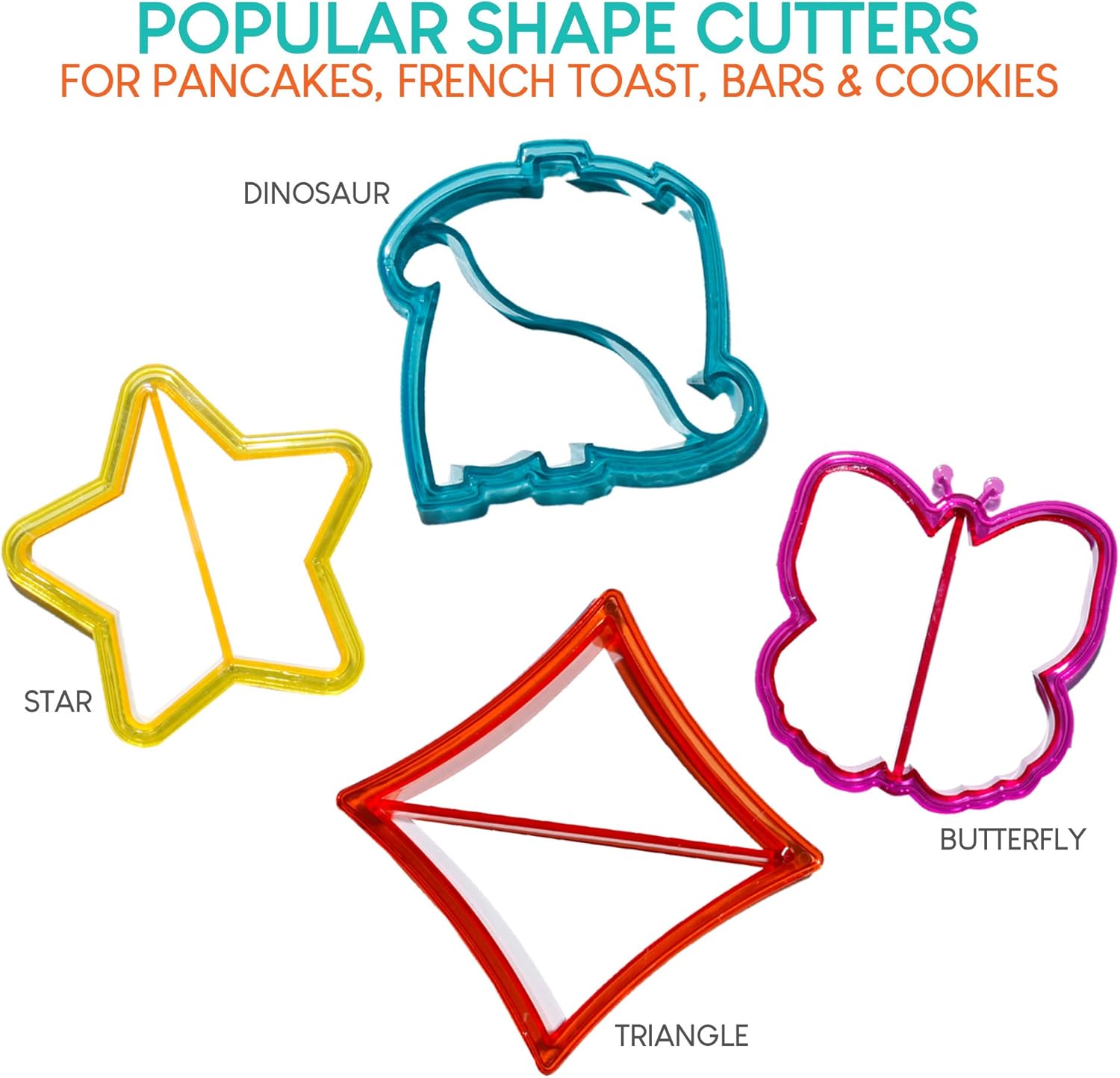 EXULTIMATE Colorful Sandwich Cutter Set of 7