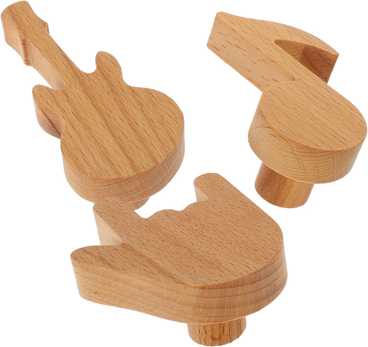 3Pcs ULTECHNOVO Wood Wall Hooks Minimalist Coat Towel Hangers
