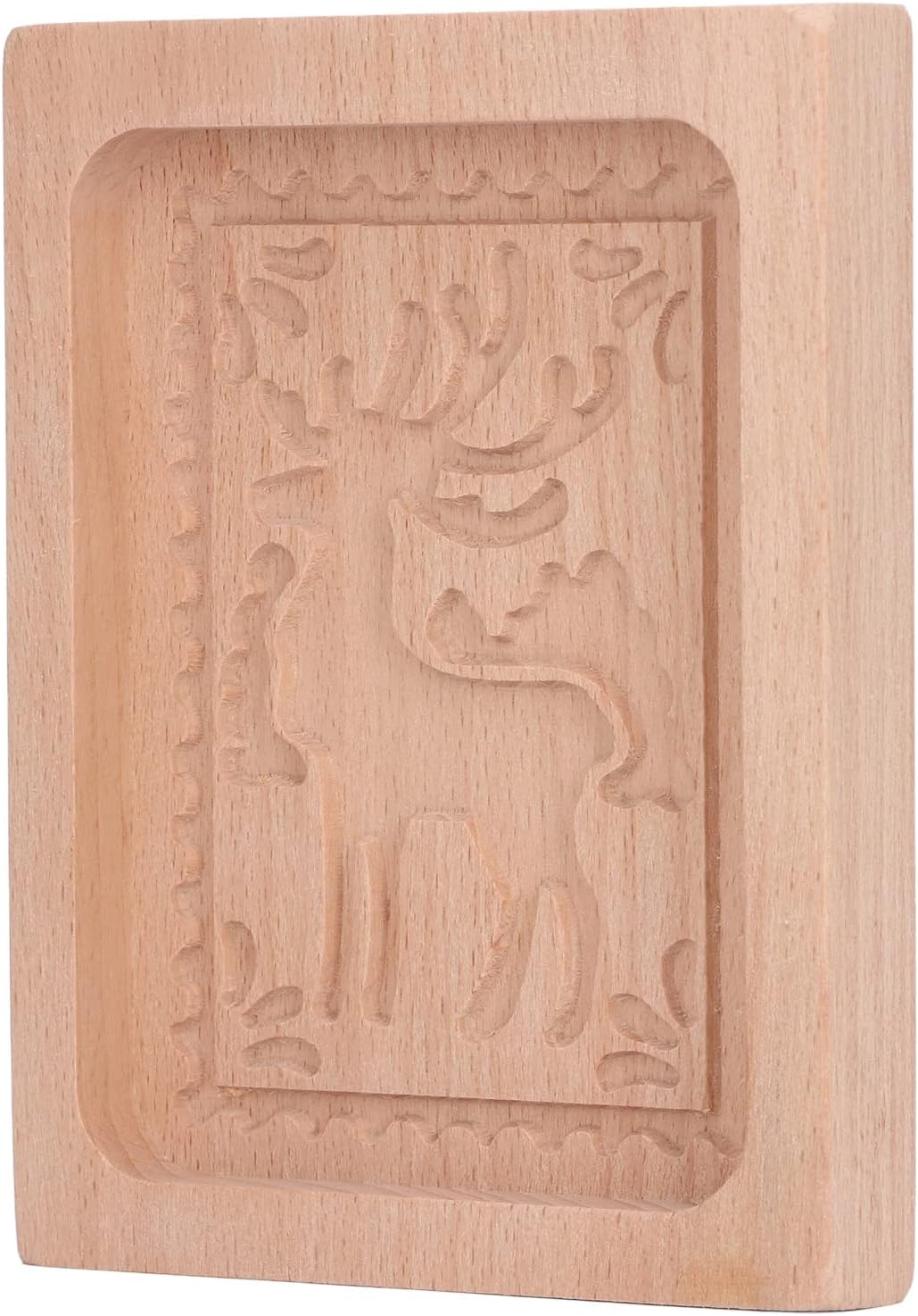 Fydun Carved Beech Wood Christmas Tree Cookie Cutter