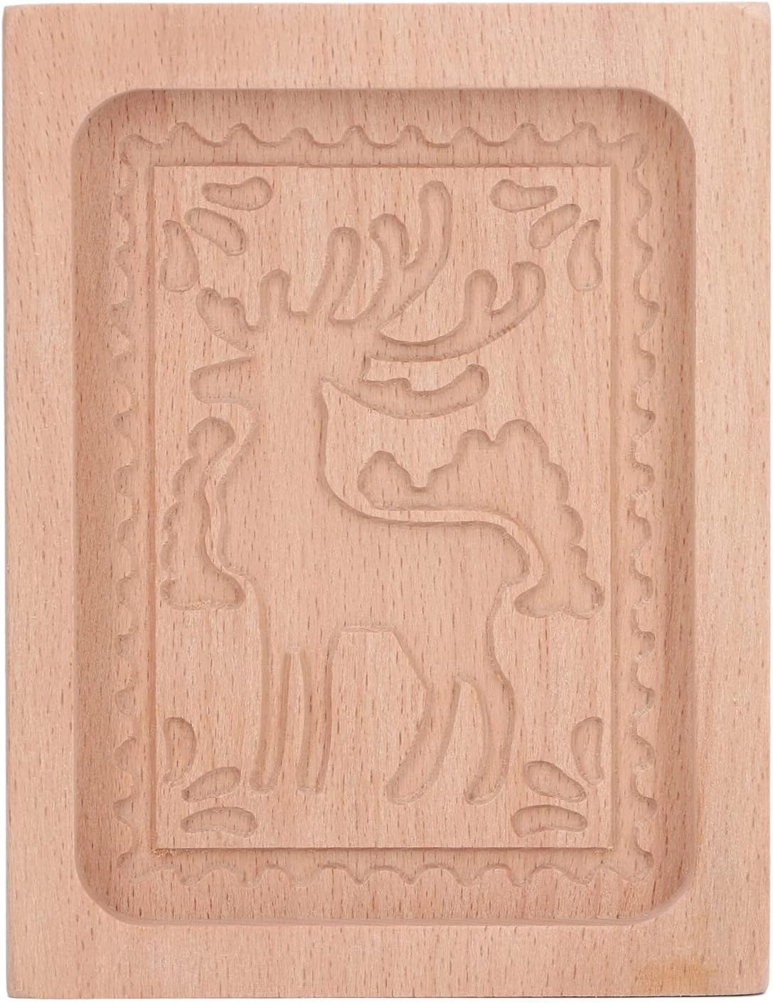 Fydun Carved Beech Wood Christmas Tree Cookie Cutter